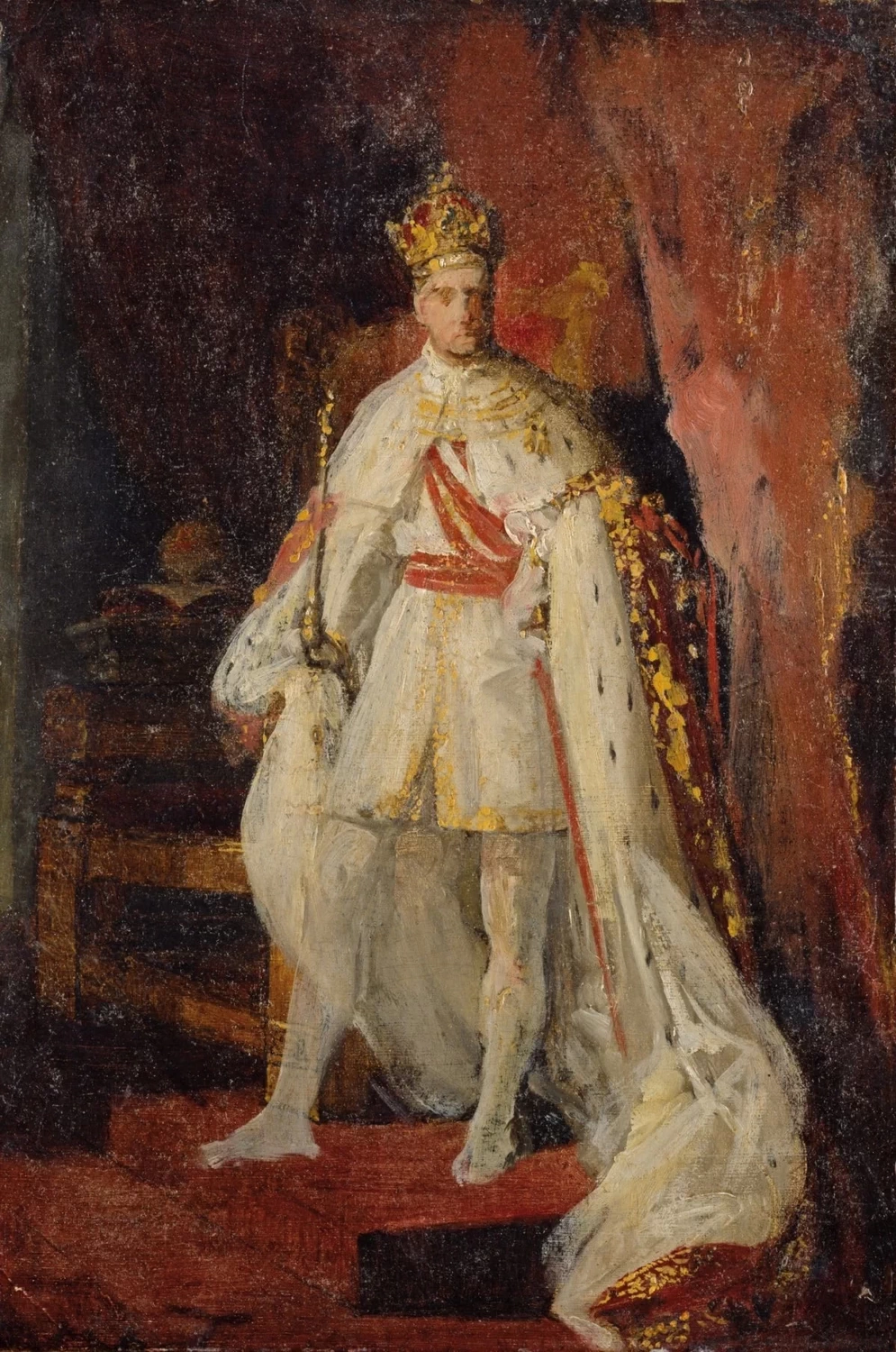 Ritratto dell'imperatore Francesco I d'Austria in abiti dell'Impero austriaco - Palais Liechtenstein, Vienna, bozzetto
